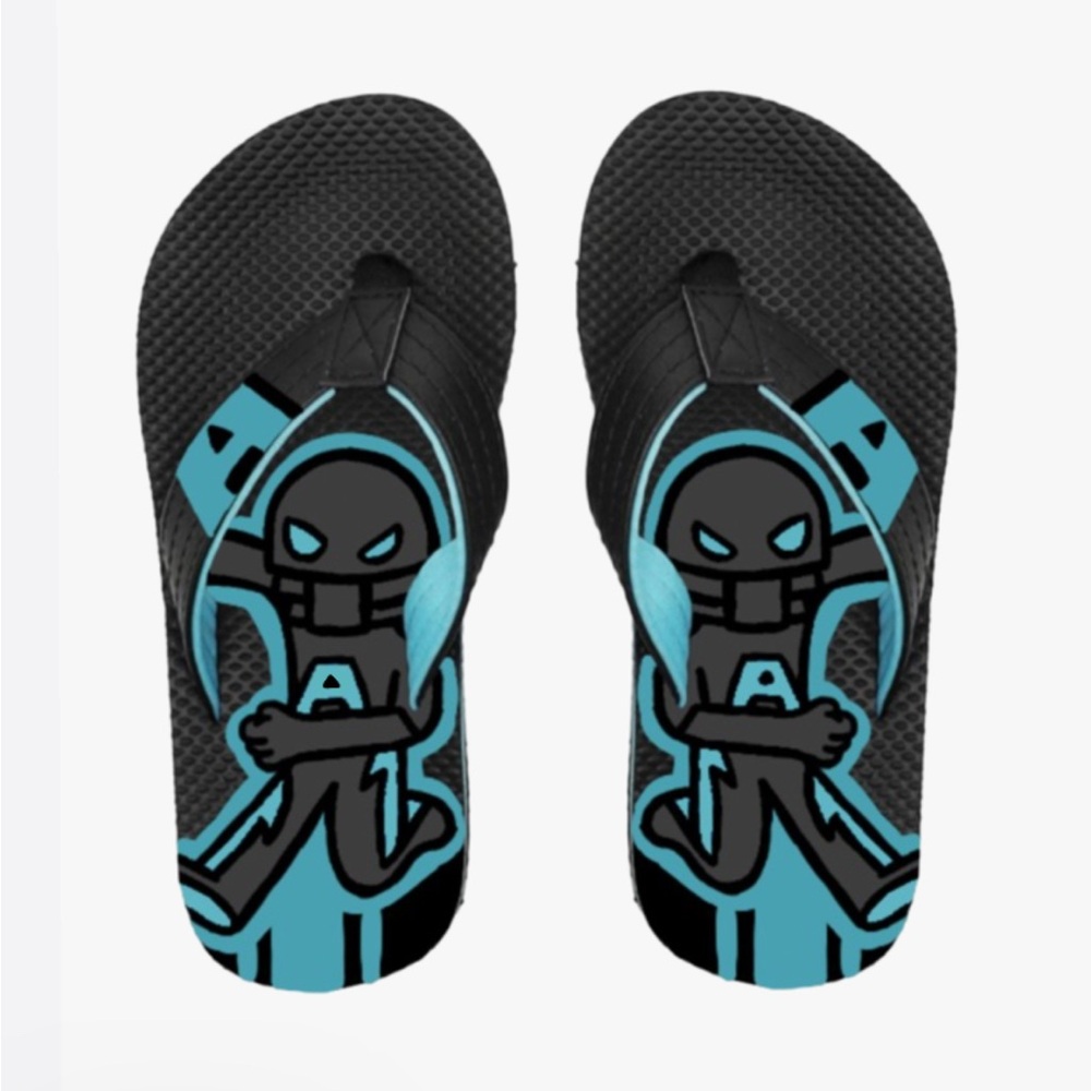 Roblox Boys Flip-Flops Sandals Kids Black Blue